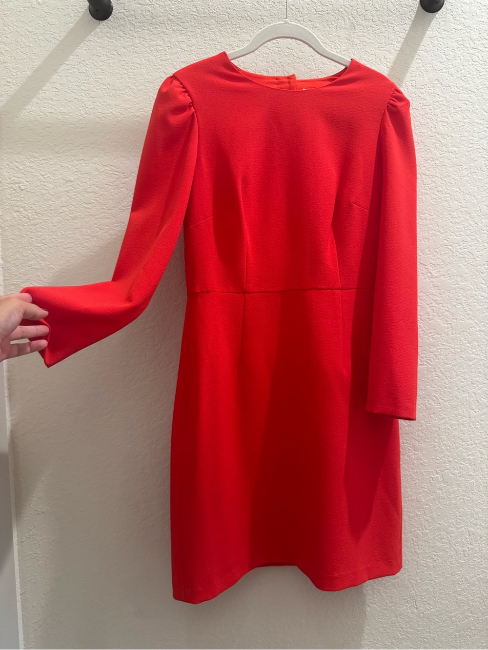 Eliza J Vibrant Red Long Sleeve Sheath Dress